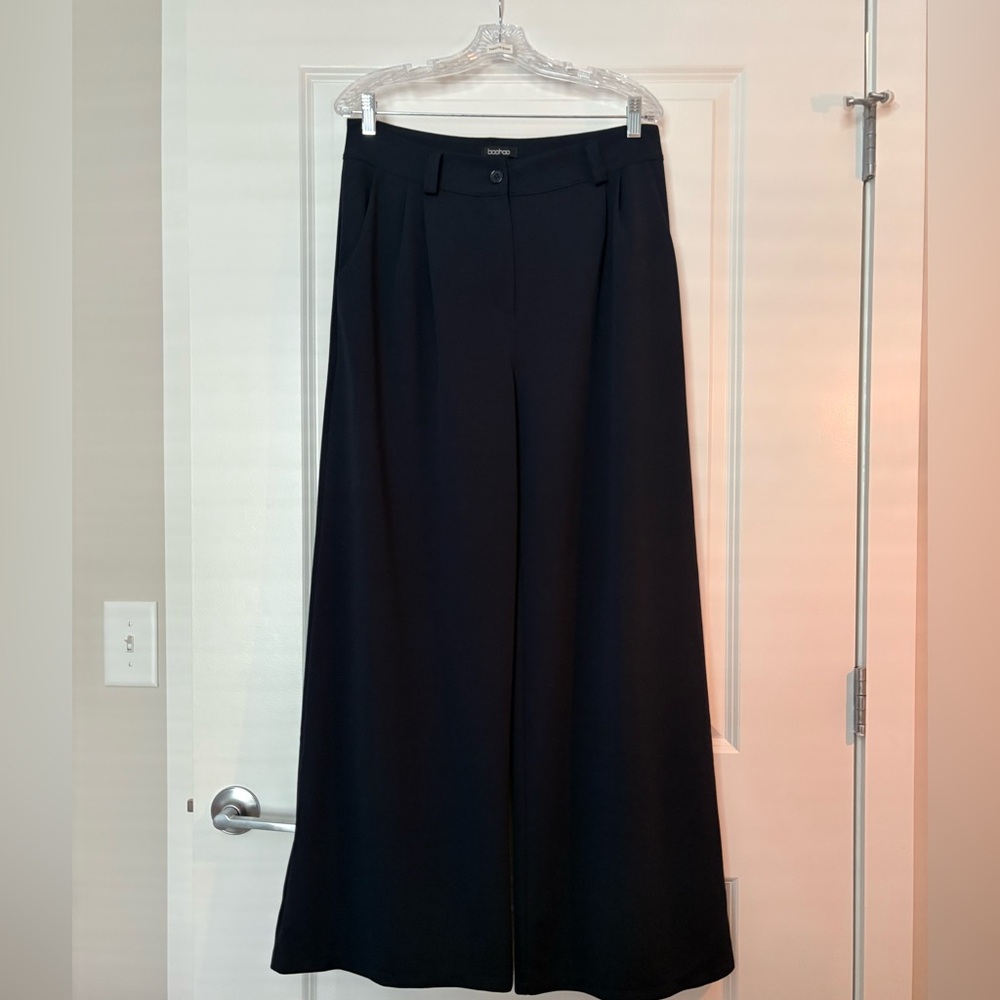 Boohoo Black Wide Leg Pants